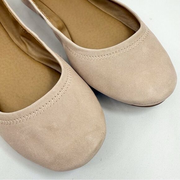 Lucky Brand ERIN Nude Leather Stretch Side Ballet Flats - Picture 10 of 14